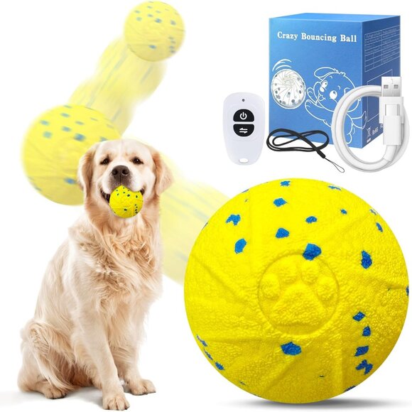 Interactive Dog Toy with Remote 3 Modes Tough Chewers Dog BallSmart Motion-Acti